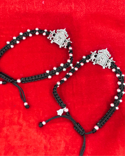 Real Silver Adjustable Doli Dhaga Dailywear Anklets (1 pair)