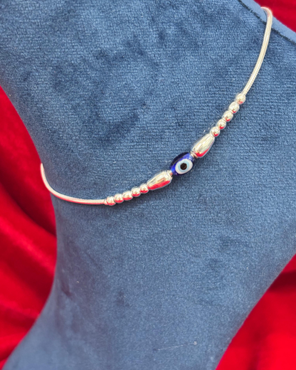 Real Silver Evil Eye 🧿 Anklets