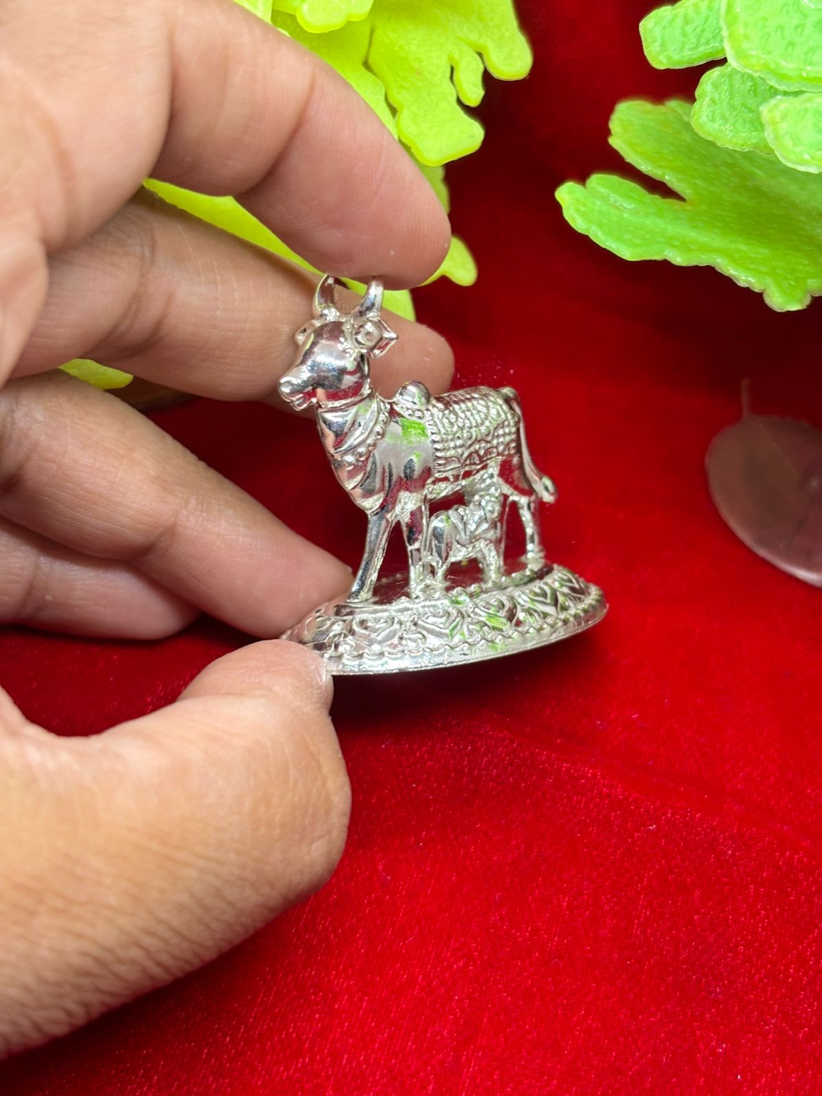Silver Kamdhenu Cow