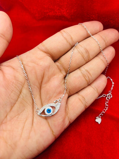925 Silver Evil Eye Chain Necklace (Assorted designs)