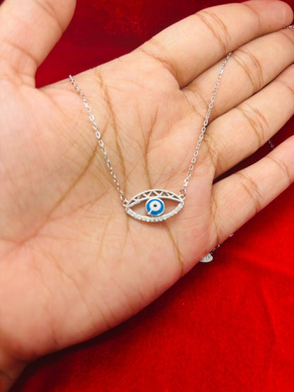 925 Silver Evil Eye Chain Necklace (Assorted designs)