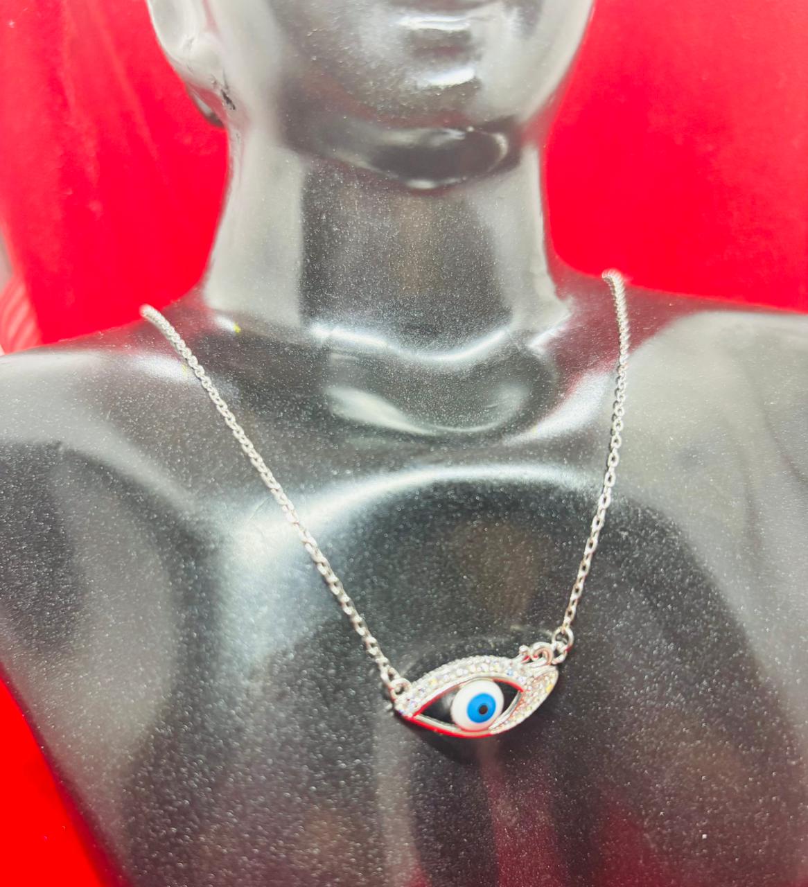 925 Silver Evil Eye Chain Necklace (Assorted designs)