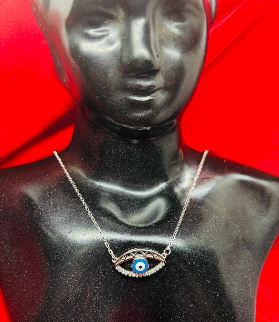 925 Silver Evil Eye Chain Necklace (Assorted designs)