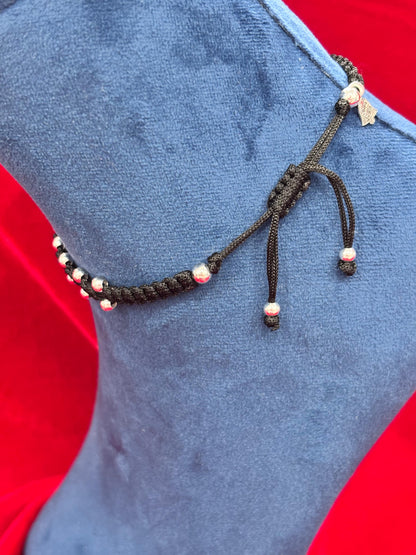 Real Silver Adjustable Doli Dhaga Dailywear Anklets (1 pair)