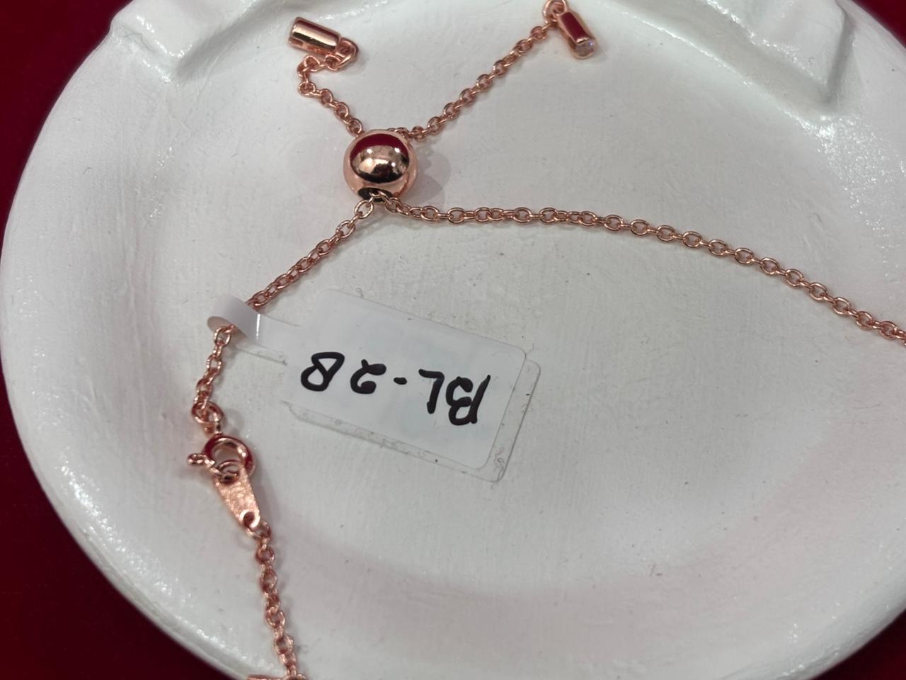 92.5 Pure Silver Openable Pandora Charms 2 in 1 Adjustable Rose Gold Bracelet cum Anklet Dual Locking System (1 piece) Design No. 1