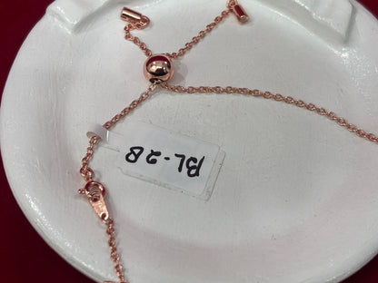 92.5 Pure Silver Openable Pandora Charms 2 in 1 Adjustable Rose Gold Bracelet cum Anklet Dual Locking System (1 piece) Design No. 1