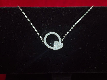92.5 Pure Silver Adjustable Small Heart Lightweight Chain Bracelet (Design No. 4)