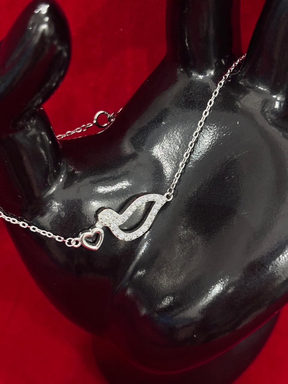 92.5 Pure Silver Adjustable Dove Lightweight Chain Bracelet (Design No.6)
