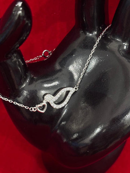 92.5 Pure Silver Adjustable Dove Lightweight Chain Bracelet (Design No.6)