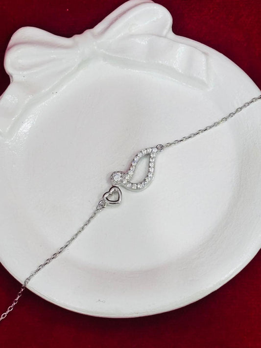 92.5 Pure Silver Adjustable Dove Lightweight Chain Bracelet (Design No.6)