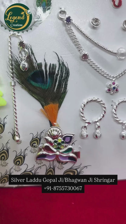 Silver Laddu Gopal / Bhagwan Ji Shringar - Assorted colour & designs